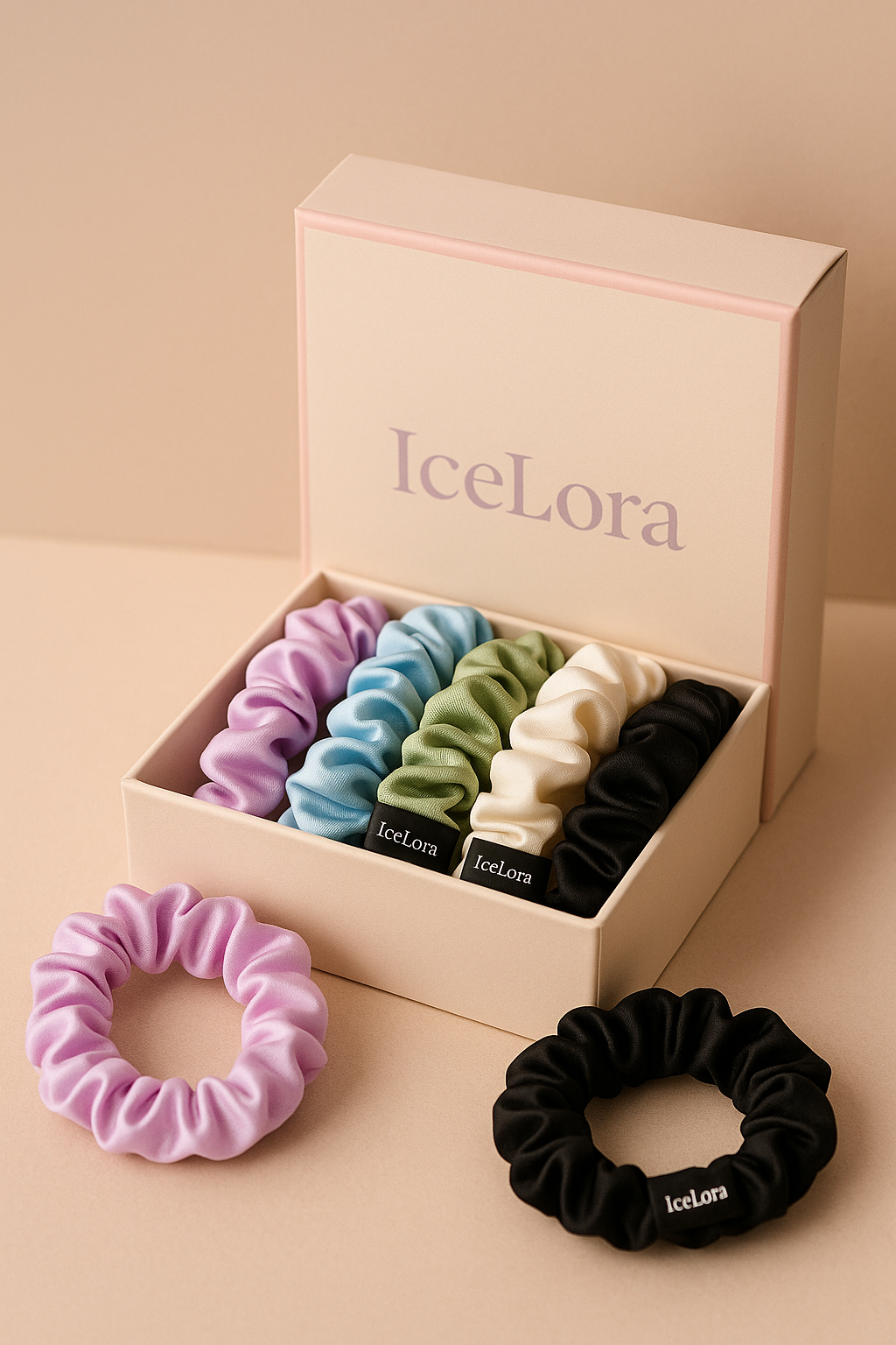 IceLora™ Premium Scrunchies – Smooth, Stylish & Gentle on Hair